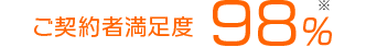ご契約者満足度 98%