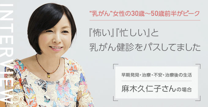 怖い 忙しい と乳がん検診をパスしていました 麻木久仁子さんの乳がん体験記 保険の無料相談 見直しなら保険クリニック 公式